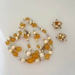 Vintage signed Vendome necklace with earrings
